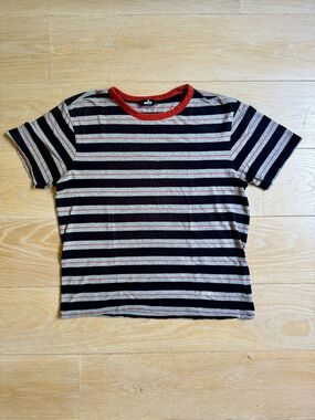 Undefeated Men’s Striped Crewneck Tee with Red Trim